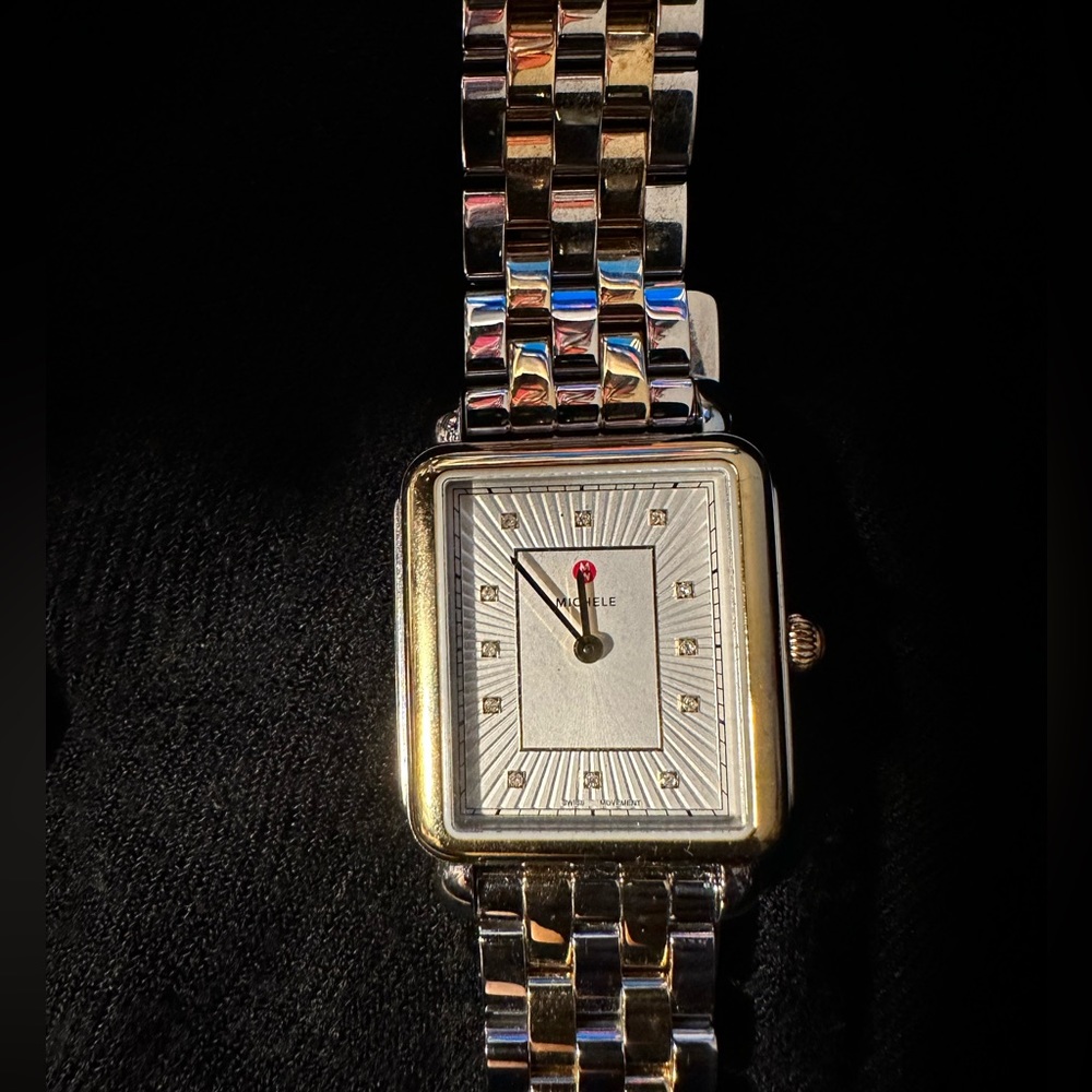 Two tone Michele watch with Diamonds